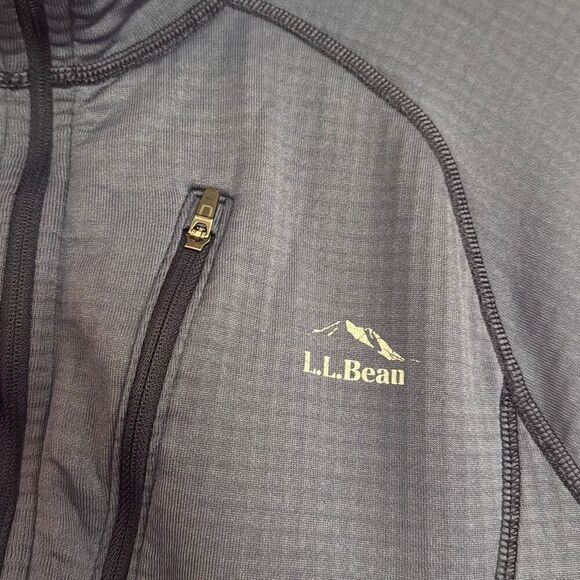 L.L. Bean Polartec blue quarter zip fleece pullover large - Picture 5 of 10